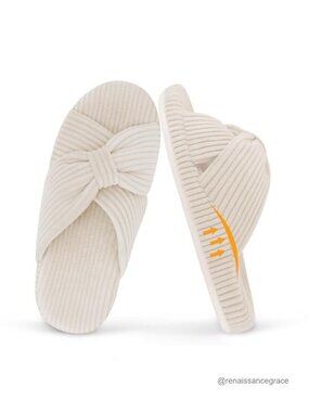Orthopedic Slippers Arch Support Memory Foam Corduroy House Shoes